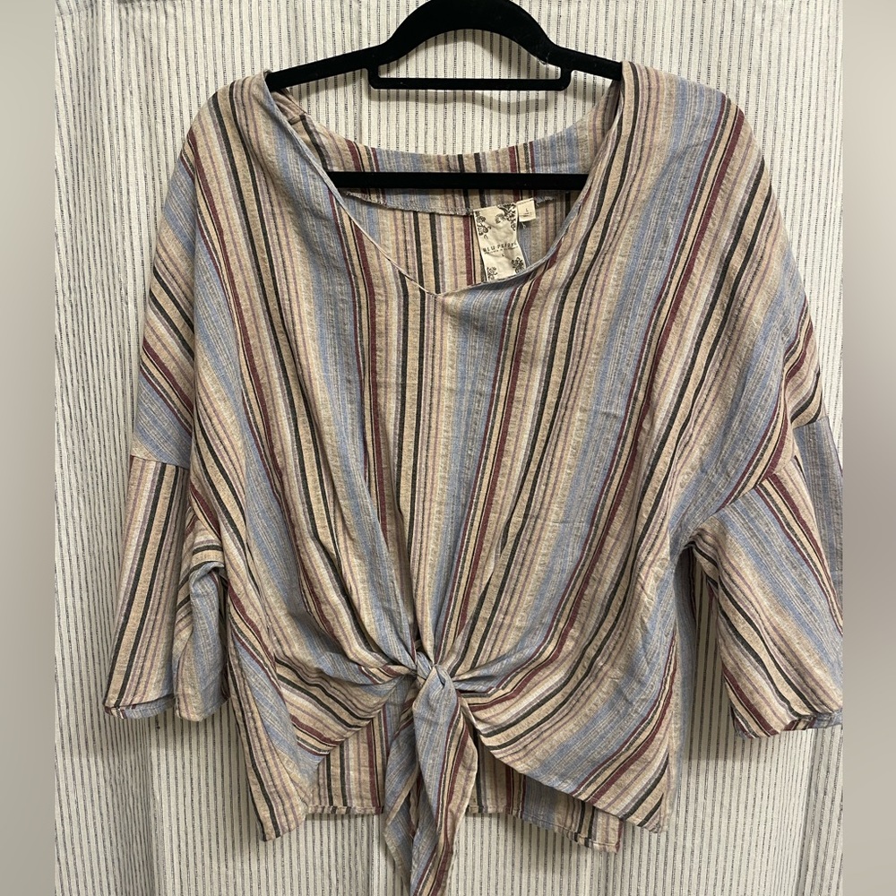 Cool neutral toned tie tunic